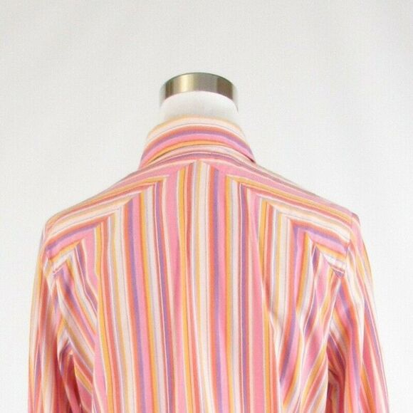 White PERRY ELLIS button down blouse 8 - Picture 8 of 8